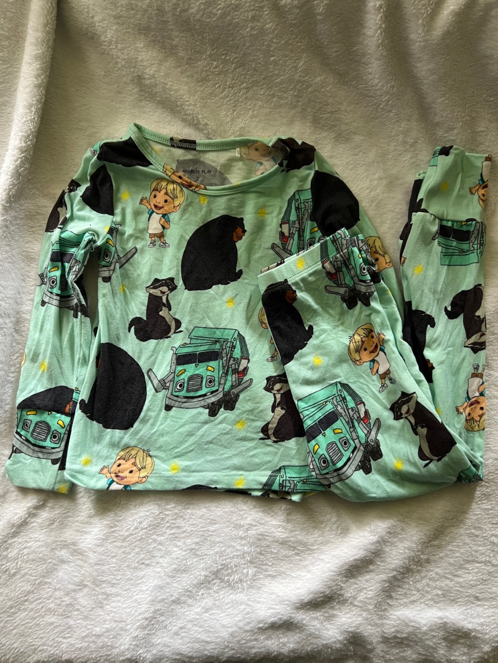 Bamboo Trash Truck Pajama Set